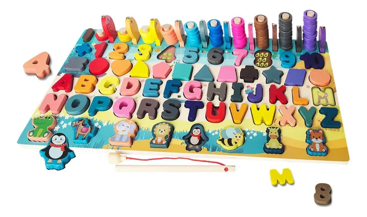 Tabuleiro De Multiatividades Infantil Didático Mdf - Dm Toys