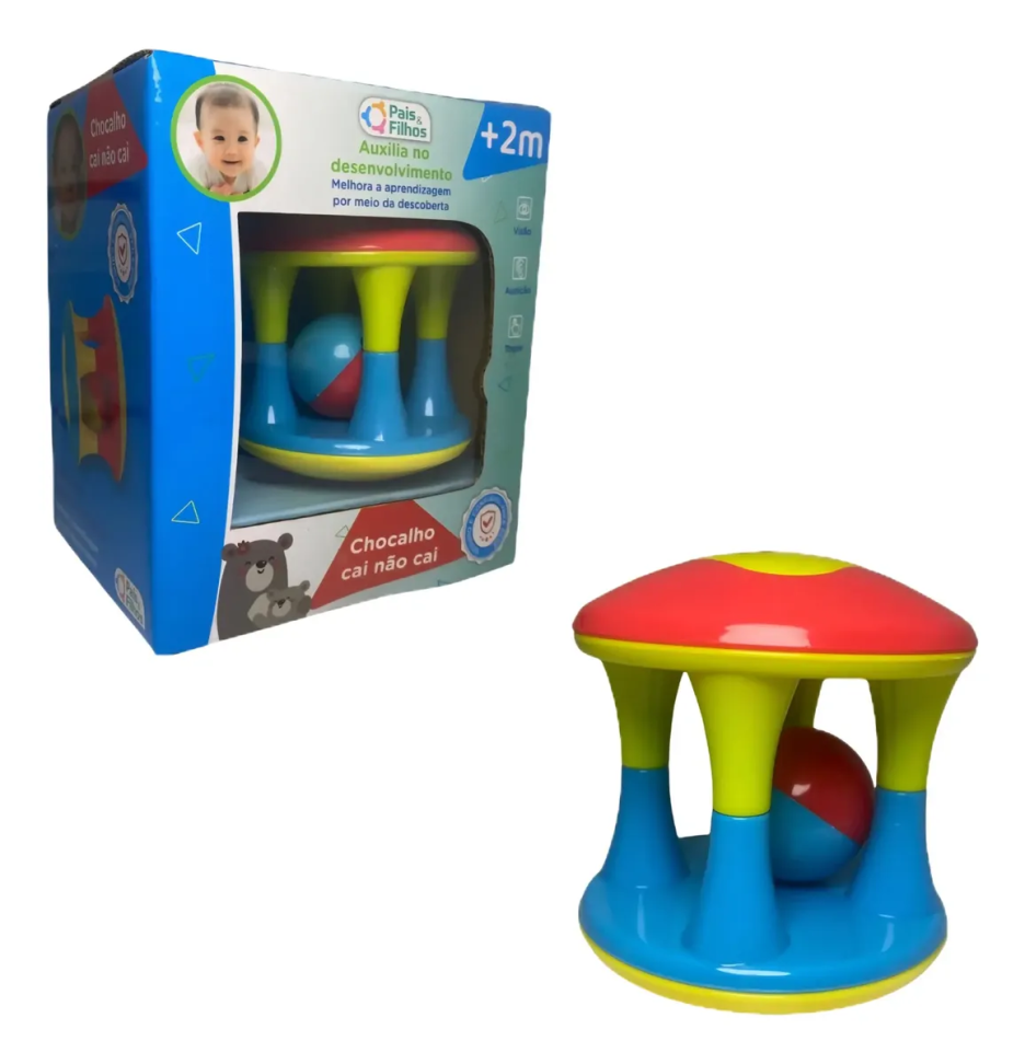 Chocalho Cai Não Cai Infantil Pais & Filhos +2m Brinquedo