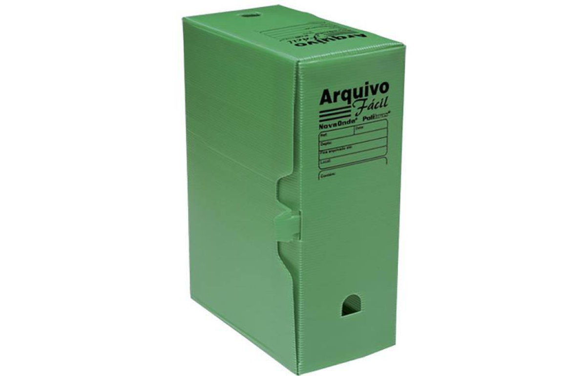 Arquivo morto novaonda fácil 250x130x350mm verde 044008 Polibrás PT 5 UN