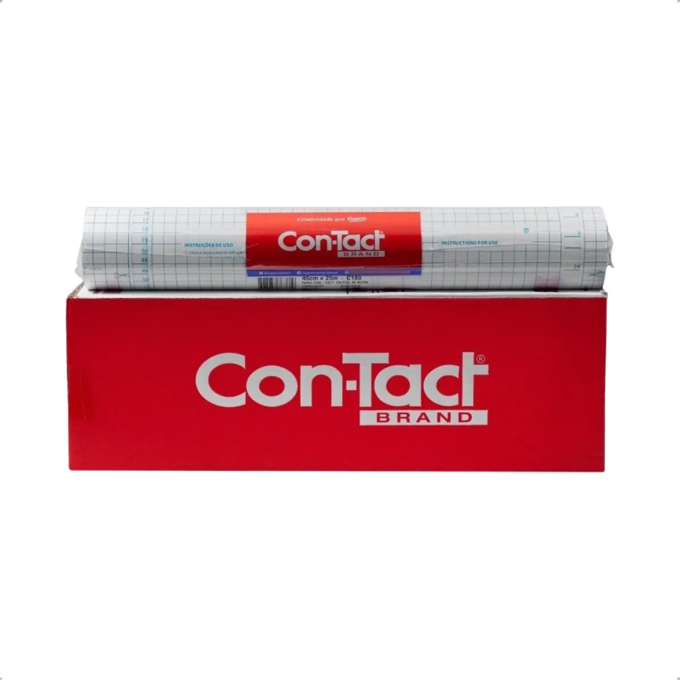 Rolo Papel Contact Transparente 80 Micra 45cm X 10m Brand