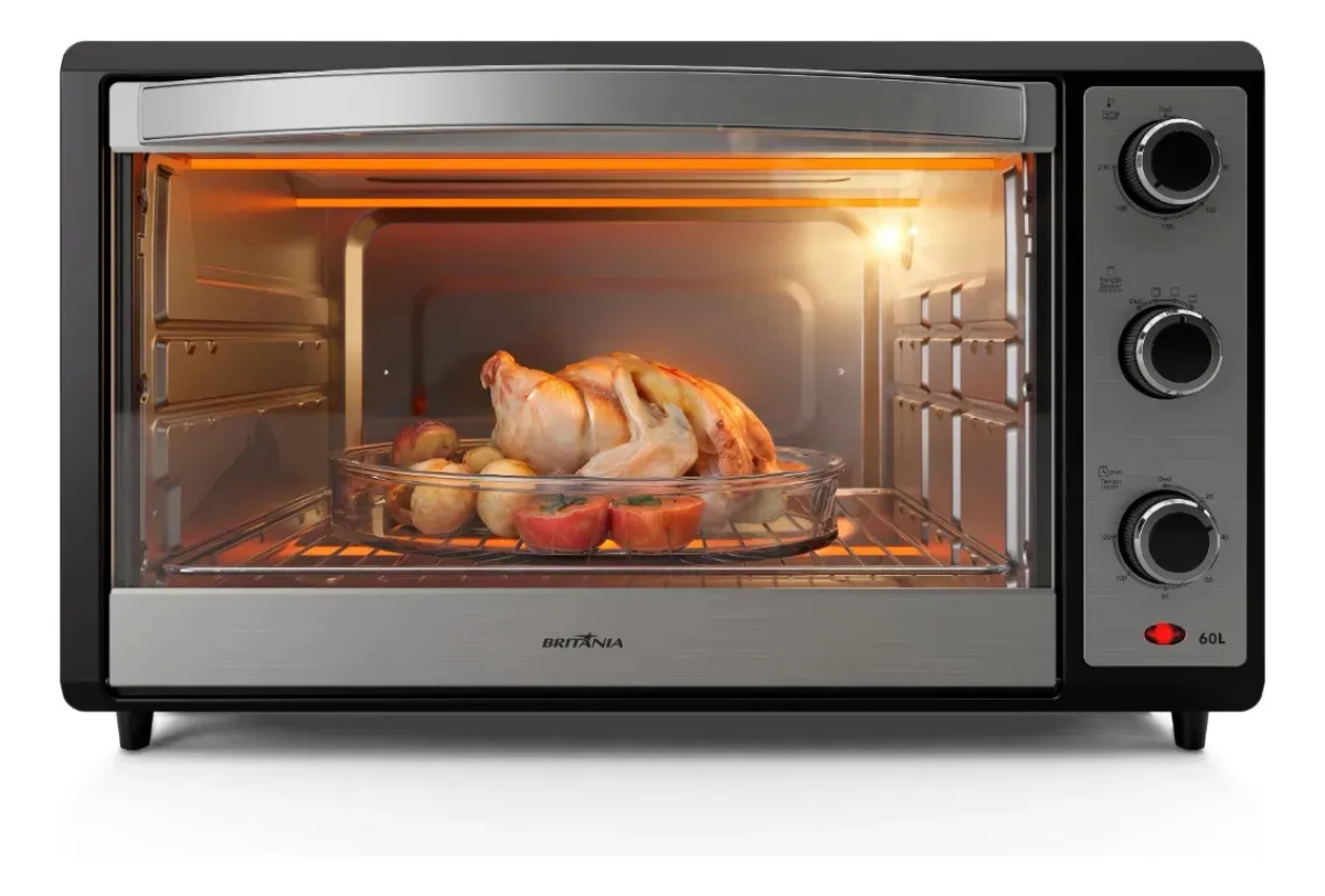 Forno Elétrico 62L de Bancada Britânia 2000W 4 Resistências Timer BFE62A