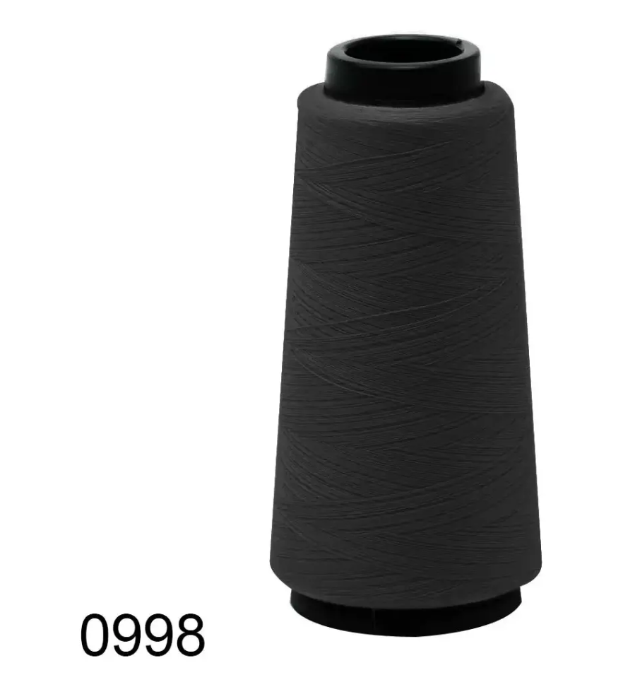 Linha Para Costura Sancris 120 2000 Jardas 100% Poliéster Cor 0998- Preta