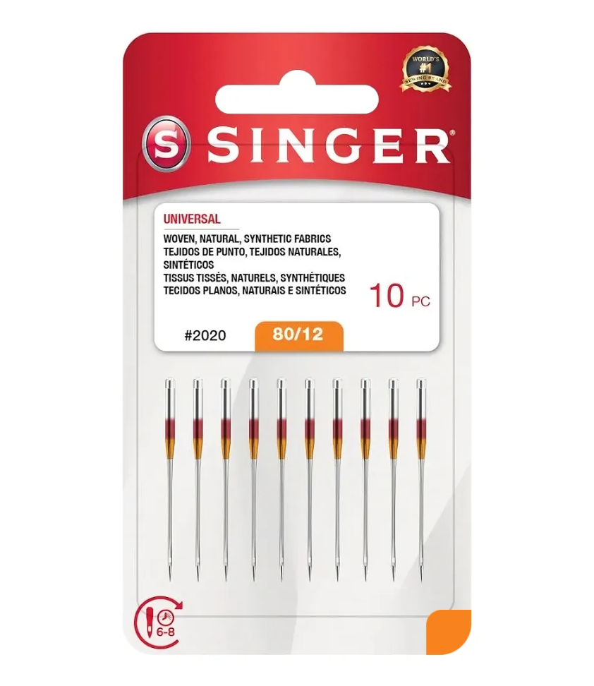 Agulha De Máquina Singer 2020 Comum N.12 Com 10und Cor Aço