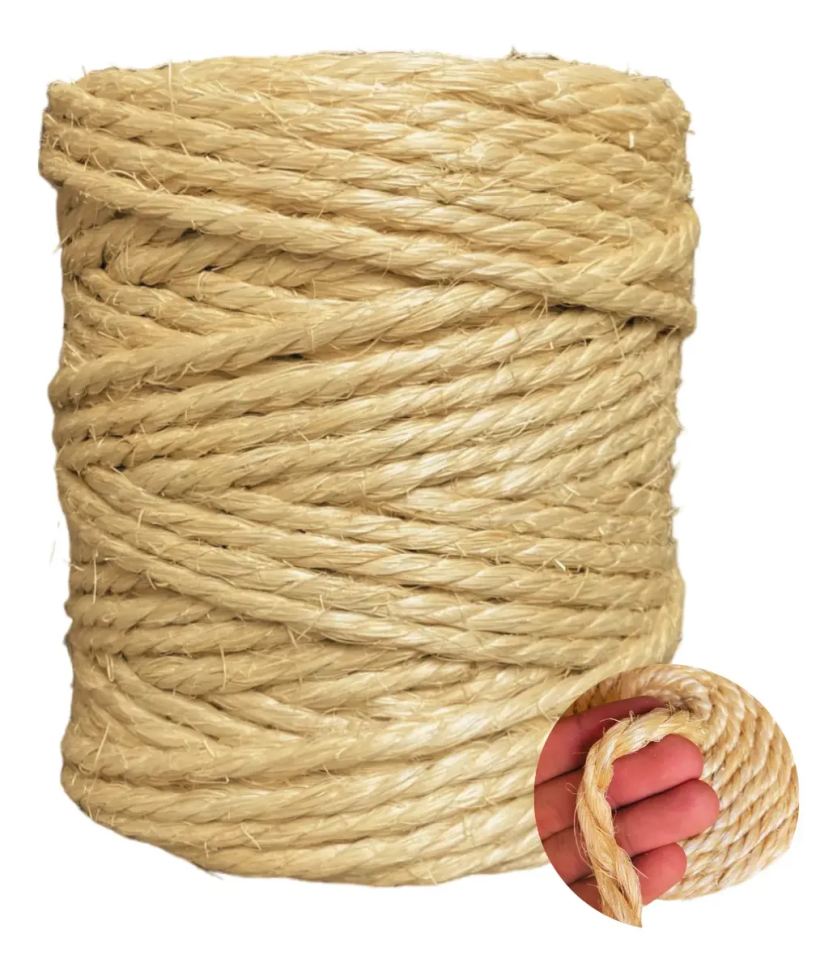 Corda De Sisal 6mm 134 Metros Natural Artes Decoração Oferta