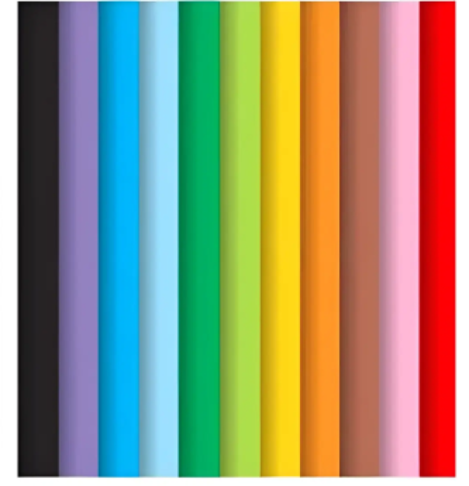 100x Folhas Papel Cartolina Color Set Grande Cores Sortidas
