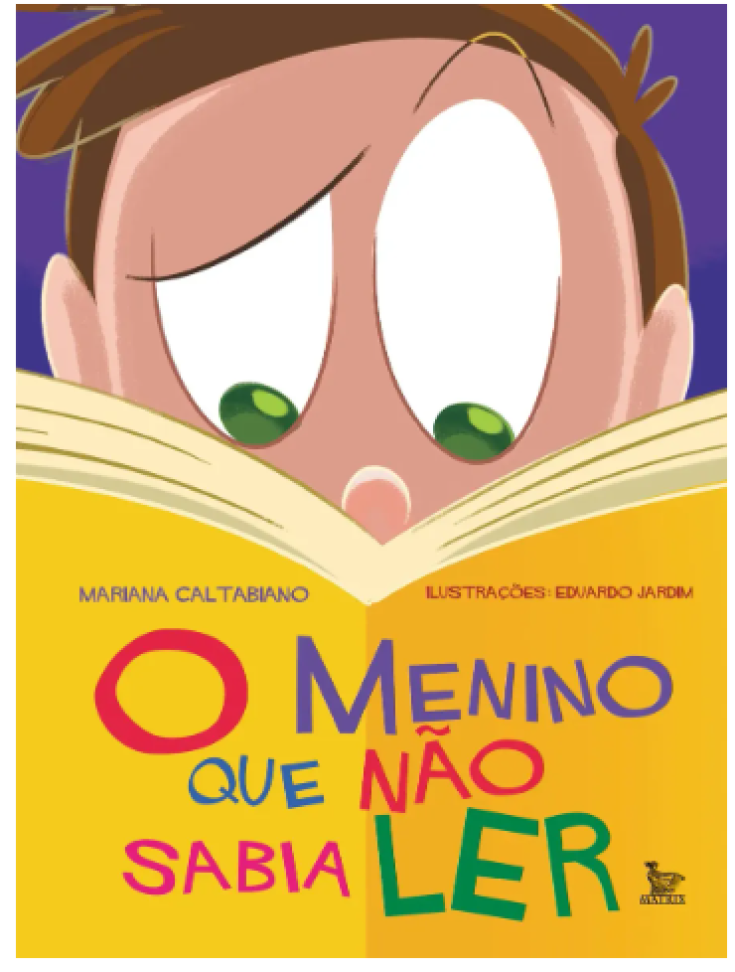 O menino que não sabia ler, de Mariana Caltabiano. Editora Matrix, capa mole em português
