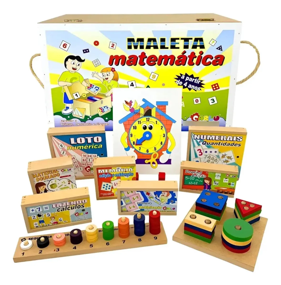 Maleta De Habilitades Matemática Baú 10 Jogos Educativo