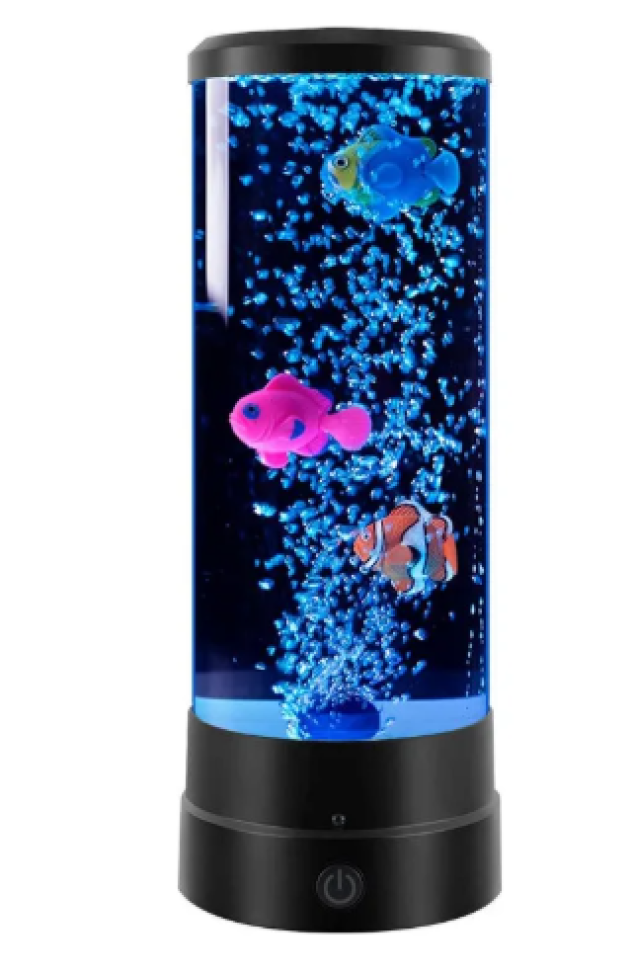 Lampada Bolhas Peixe Sensorial Autismo Alivio Ansiedade