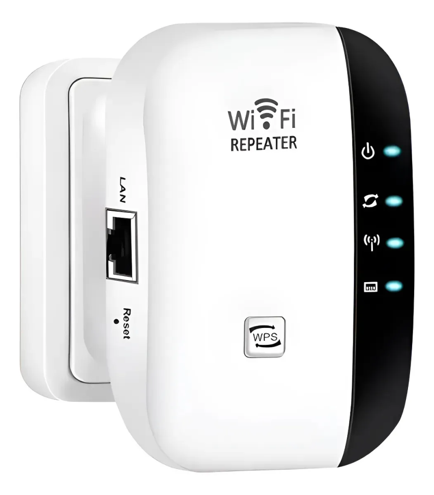 Repetidor De Sinal Wi-fi Roteador Wireless 300mbps Amplificador Extensor Longo Alcance E Alta Performance Turbo Sem Fio Branco - Marca Hho