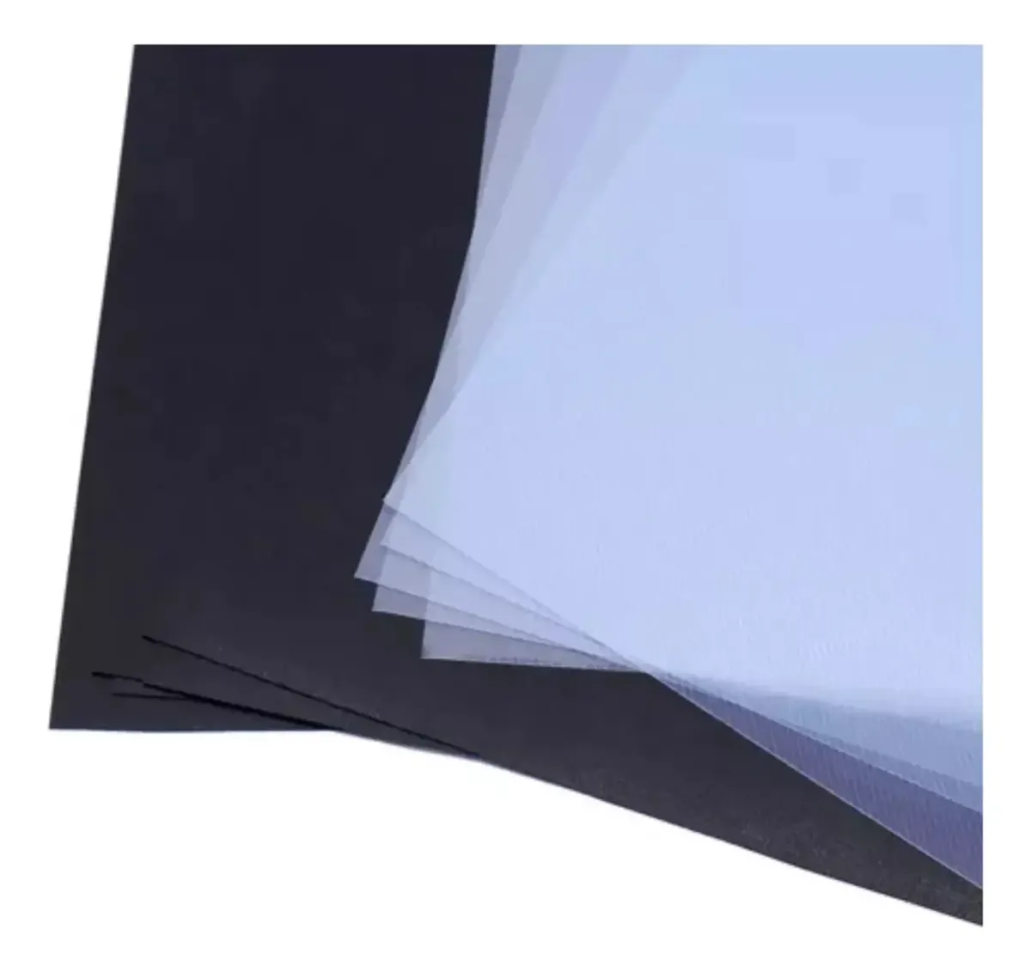 50 Pares Capas P/ Encadernação A4 - Transparente E Preta