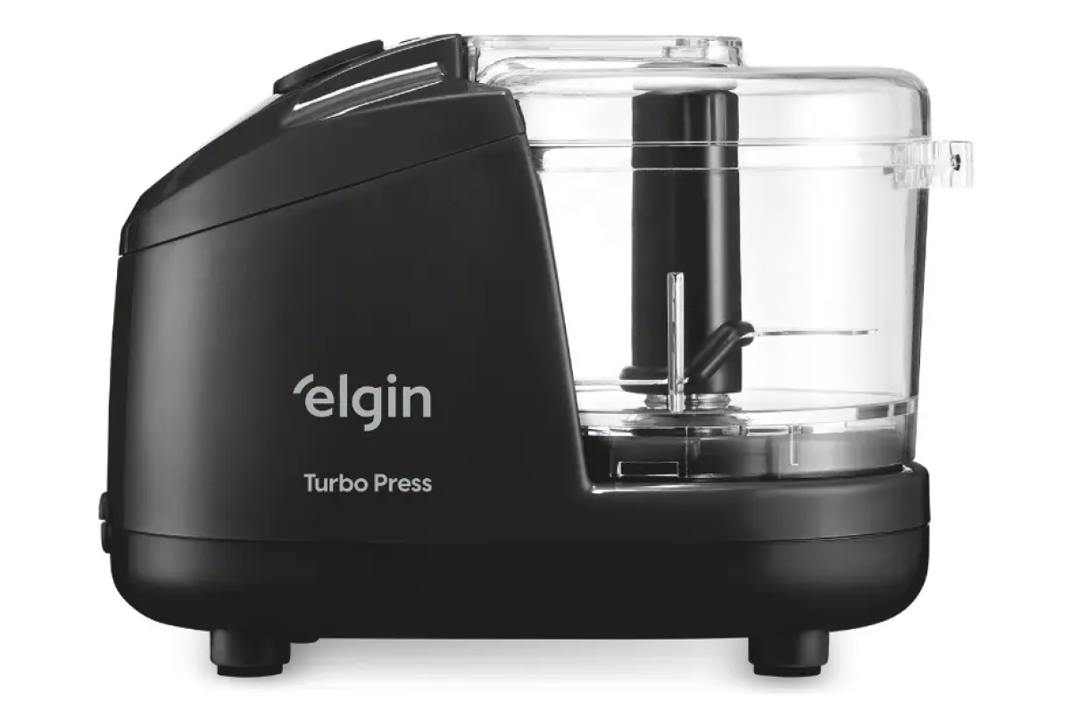 Mini Processador Elgin Turbo Press 400 mL Preto Para Cozinha