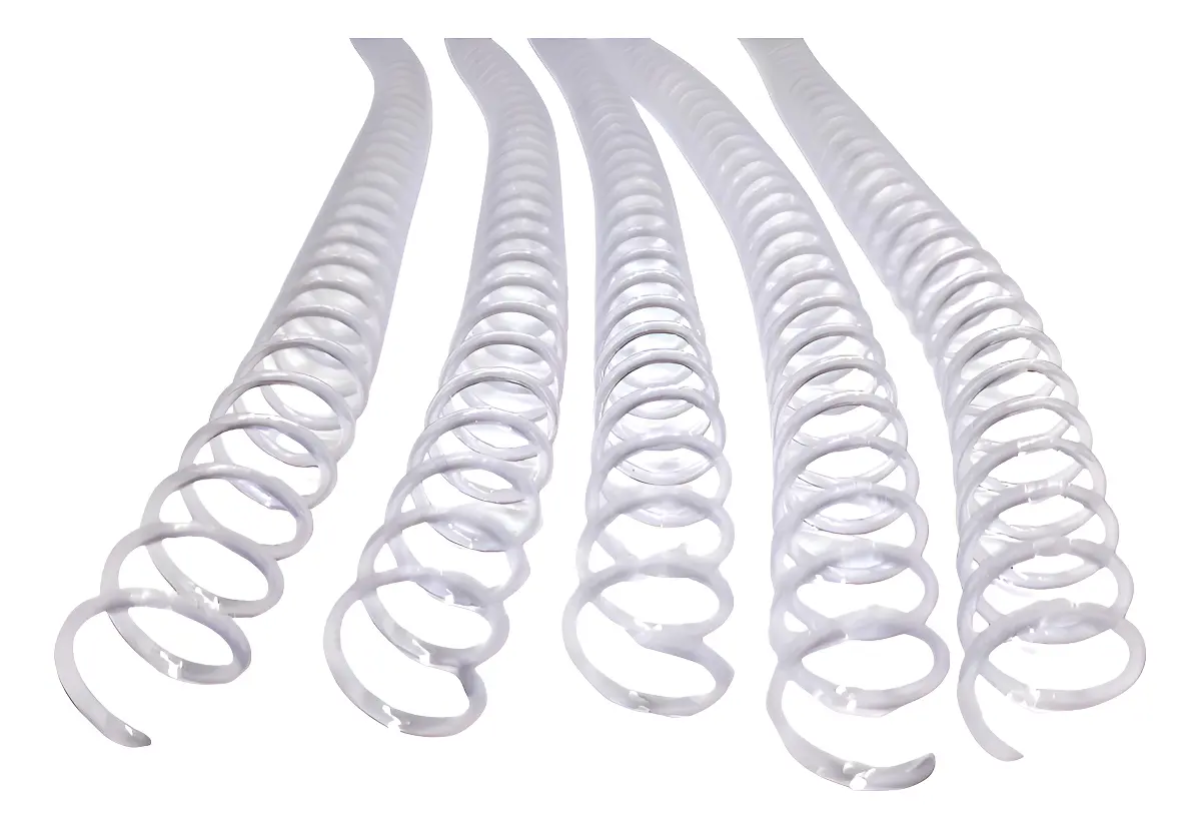 100 Unds Espiral De Encadernação Transparente 7mm 25 Folhas