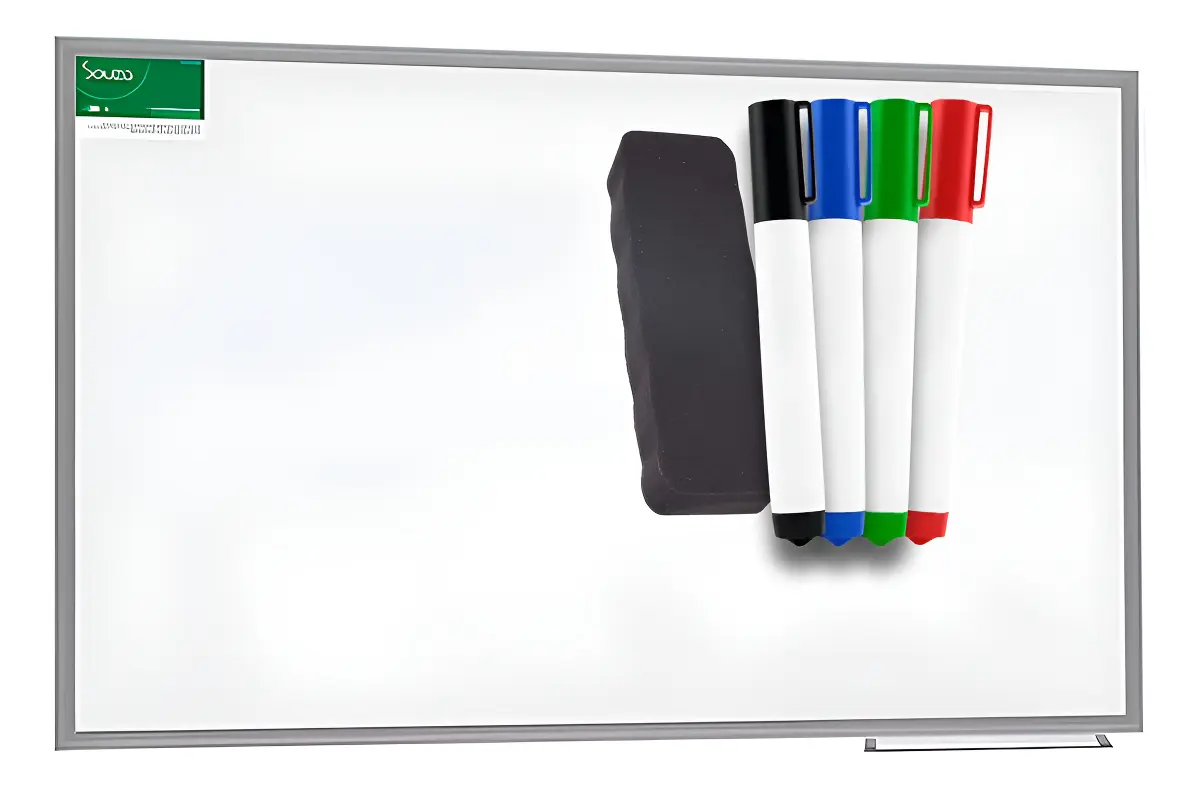 Lousa Quadro Branco 120x90 + 4 Canetas + 1 Apagador +