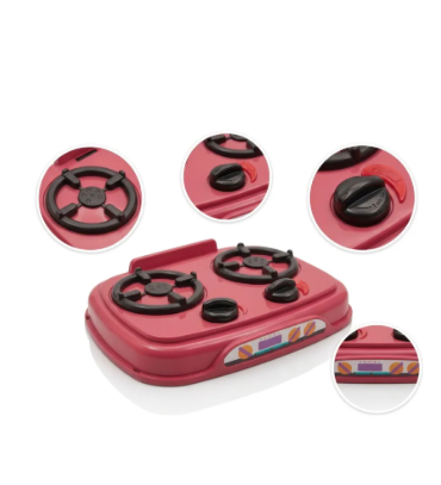 Brinquedo Cooktop Fogão Fogãozinho Botão Faz Crec Crec