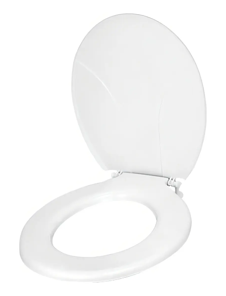 Assento Sanitario Tampa De Vaso Privada Banheiro Oval Branco