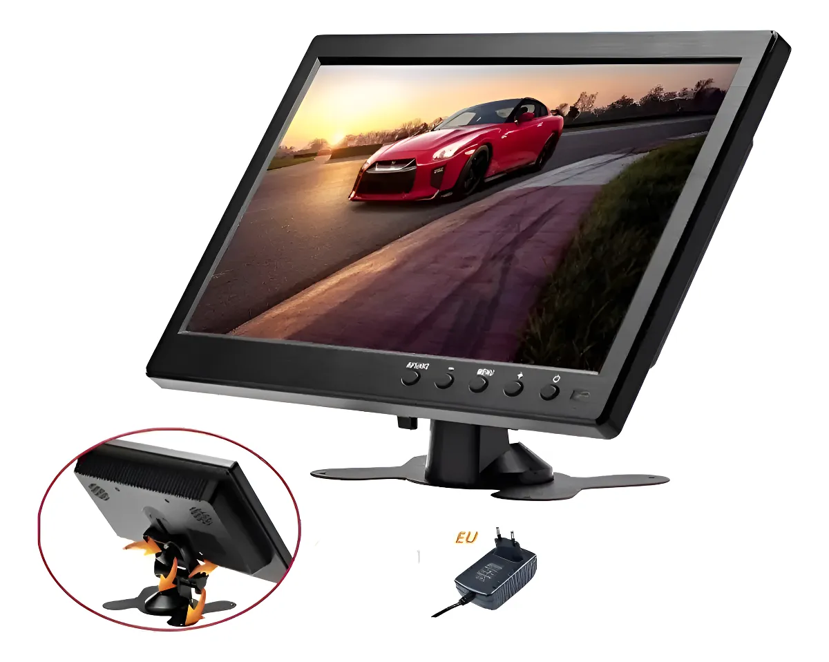Tela Monitor Lcd 10.1 Colorida Controle Hdmi Vga Mp5 Usb Av