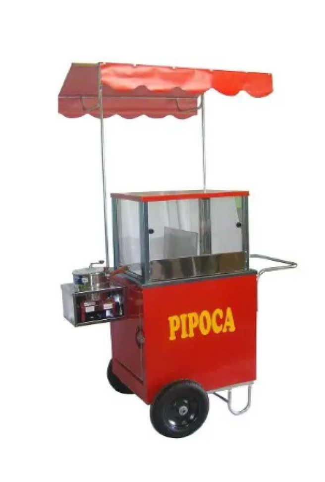 Carrinho Pipoca - Pipoqueira+ Brinde Fogão A Gás