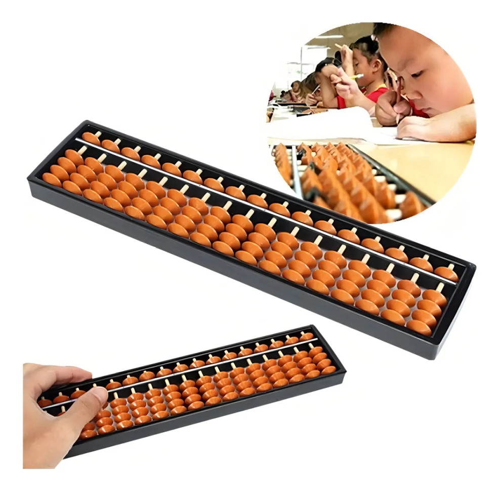 Ábaco Soroban Plástico 17 Colunas 26cm Ferramenta Educacional