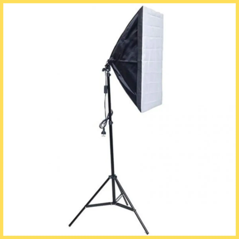 Kit Estúdio Iluminação Fotográfica Tripé E Softbox 50x70