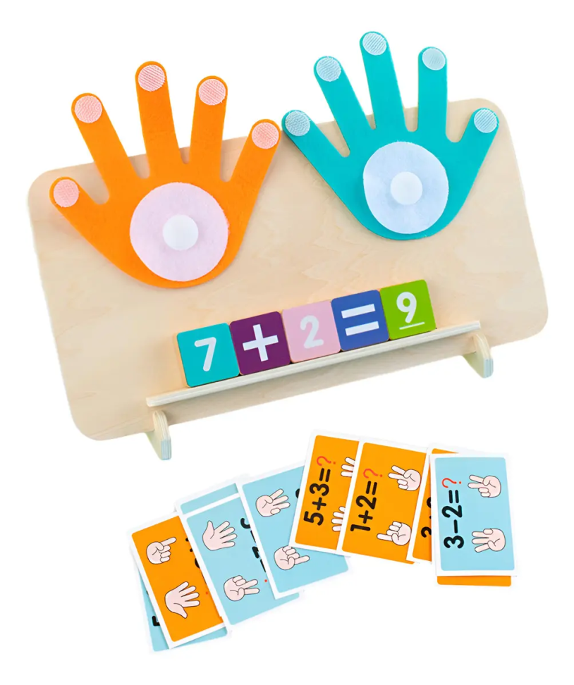 Brinquedo Matemático Px Com Números De Dedos De Feltro Para