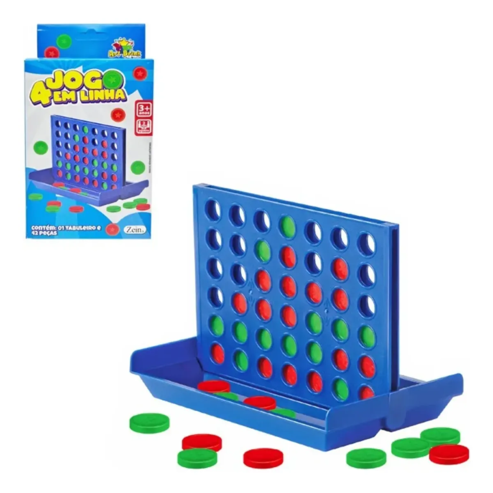 Jogo 4 Em Linha Brinquedo Ligue Quatro Estrategia Raciocinio - #1