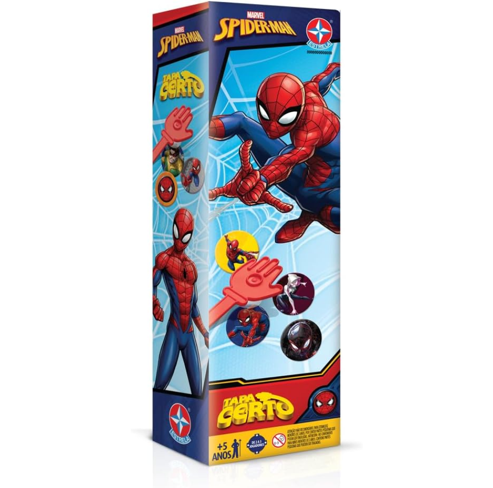 Jogo Tapa Certo Spiderman, Marvel, Estrela