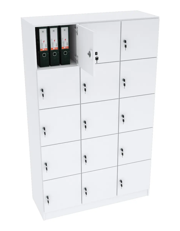 Armário Escaninho 15 Portas Chave M293.b Organizador Cor Branco