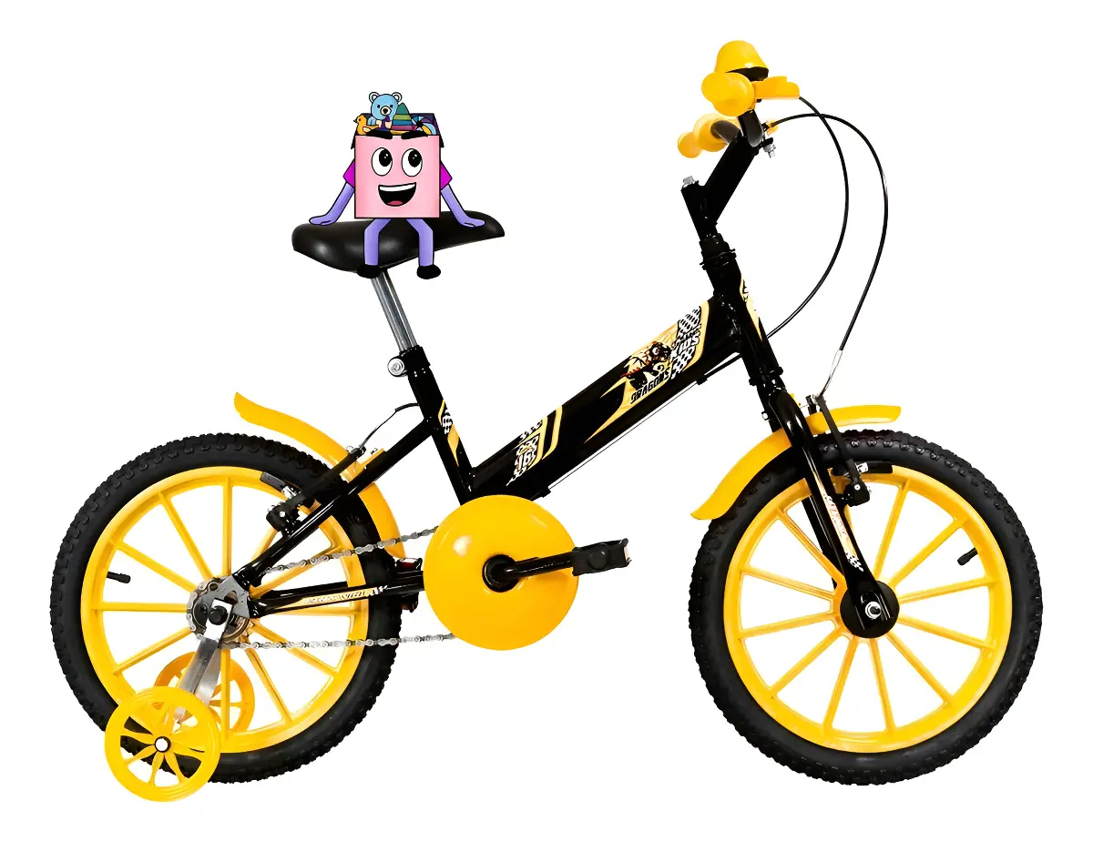 Bicicleta passeio feminina Ultra Bikes Bike Bicolor R16 tamanho do uadro 16" - preto/amarelo