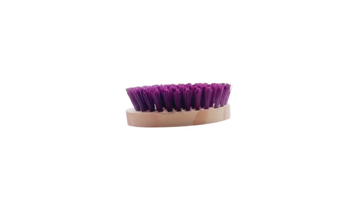 Escova Oval Multiuso Para Lavar Roupas Limpeza Faxina Com Base em Madeira - Radial Show