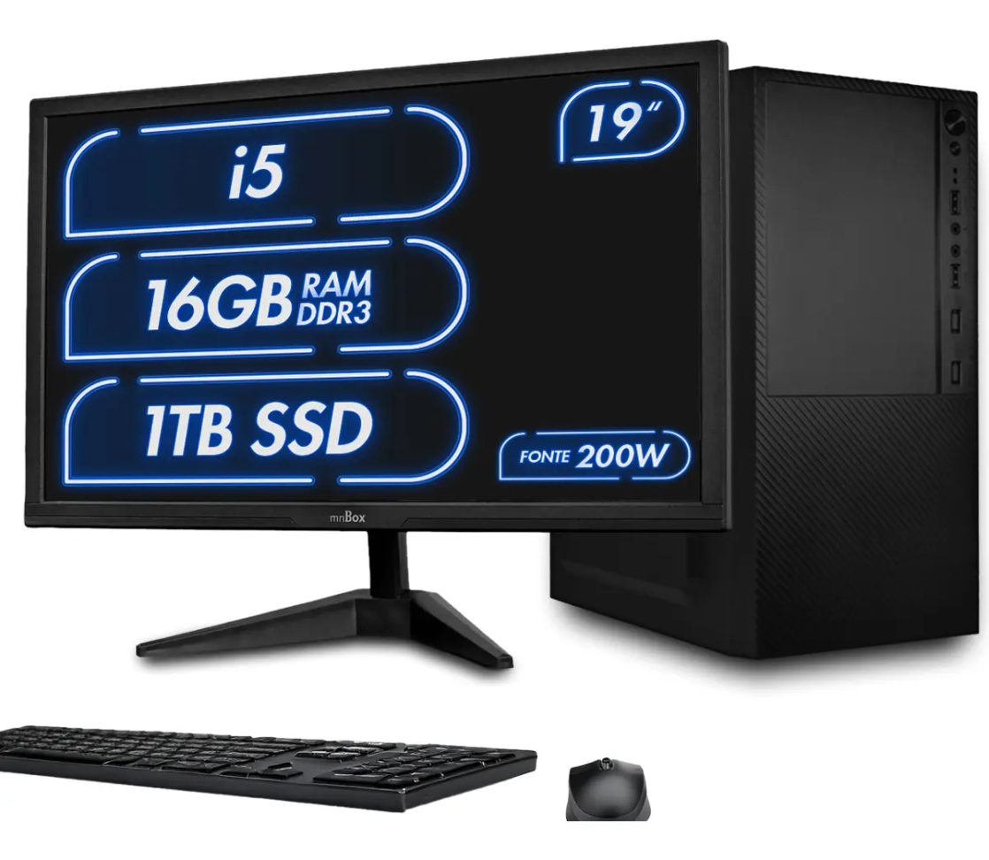 Cpu Completo Intel Core I5 16gb Ssd 1tb + Monitor + Kit