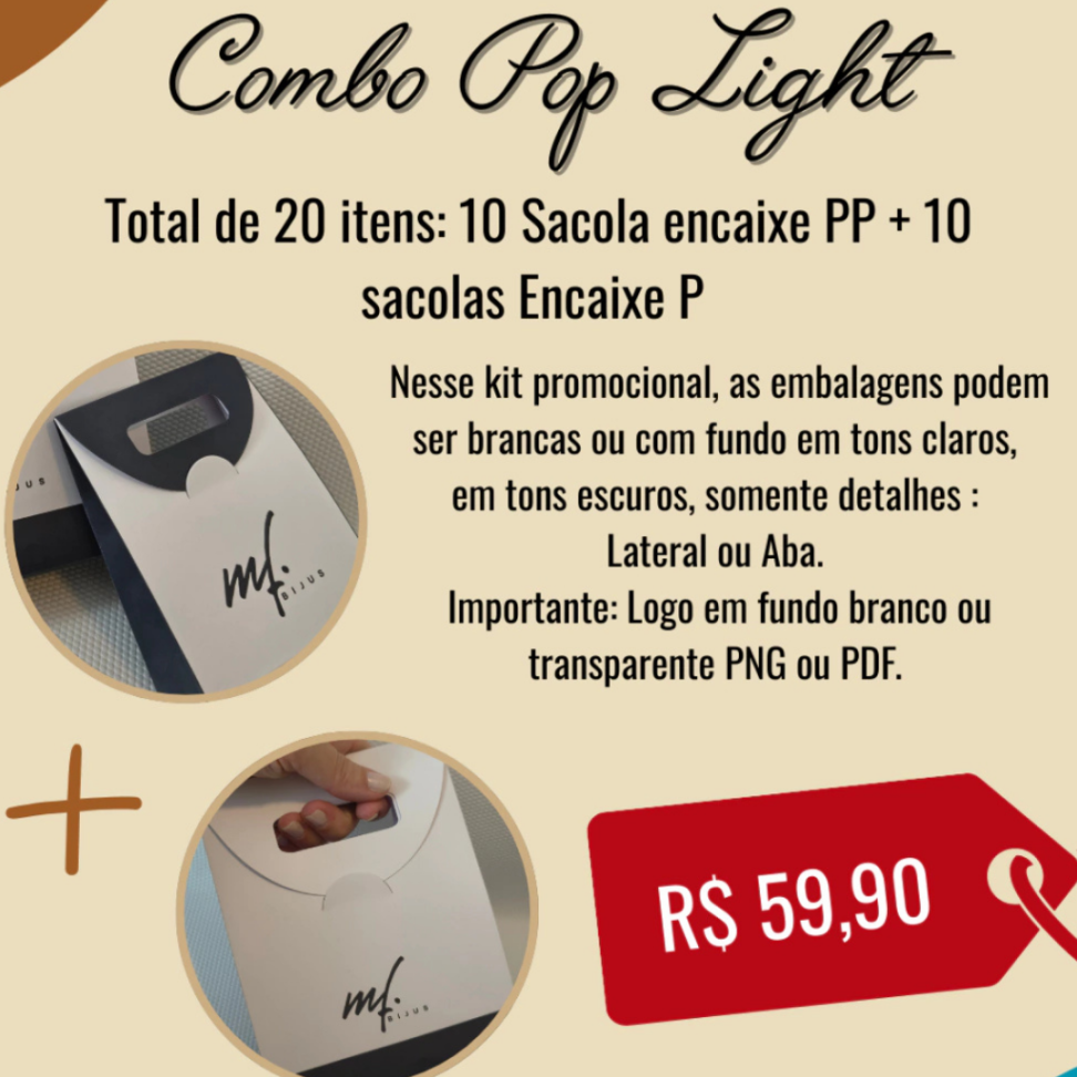 Combo Pop Light - 20 itens