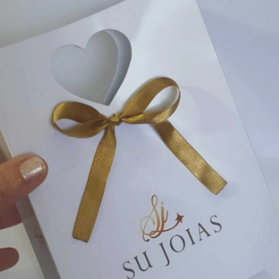 Sacola coração Premium laço - PERSONALIZE A SUA