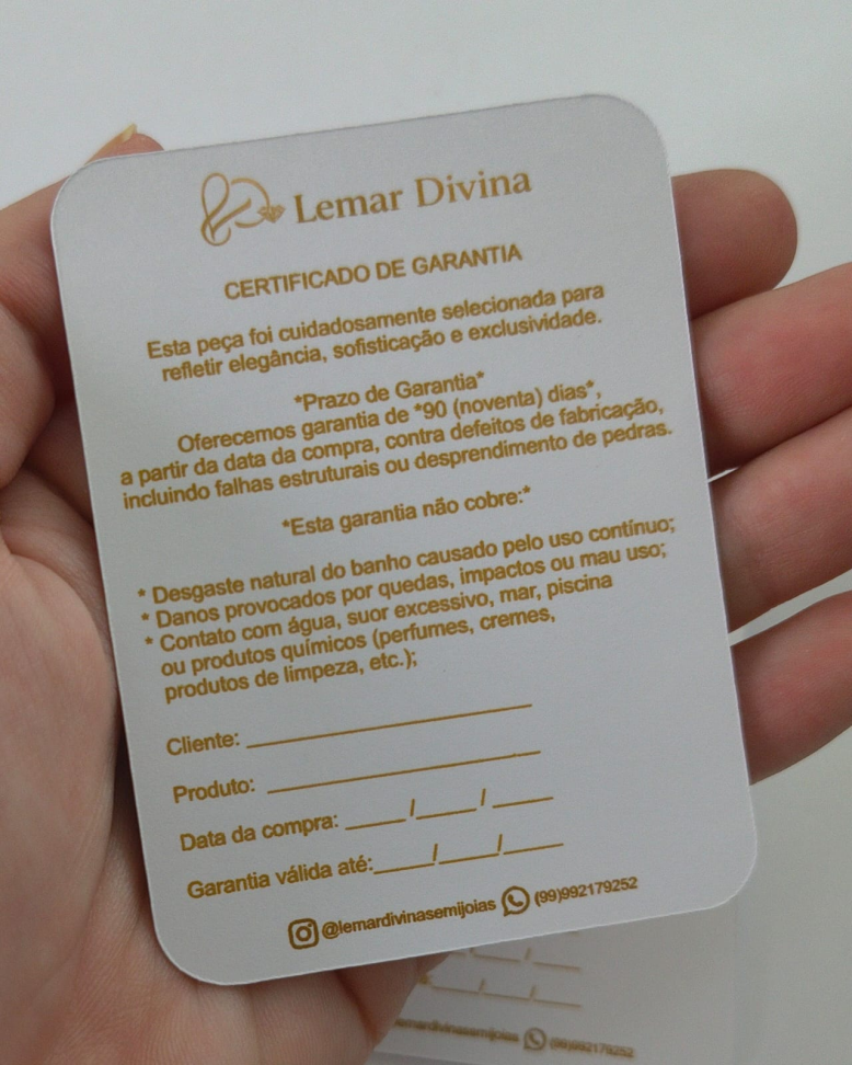 CARTÃO AGRADECIMENTO / GARANTIA / VISITA - 6X8CM - IMPRESSÃO FRENTE