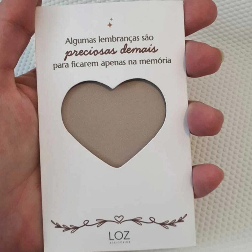 Kit com 10 Envelopes colar pulseira tornozeleira ou berloque visor recorte coração - FOSCO - PERSONALIZE COM SUA LOGO