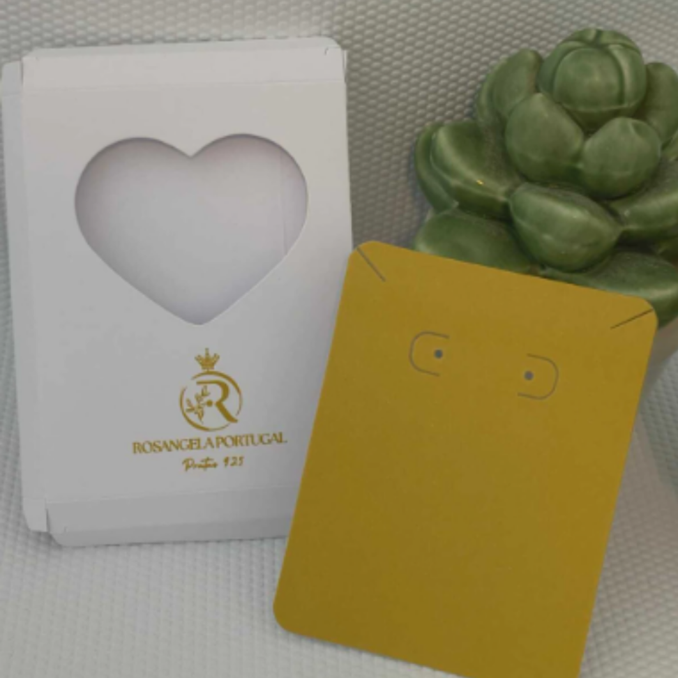 Kit com 10 Envelopes CONJUNTO visor recorte coração - FOSCO - PERSONALIZE COM SUA LOGO
