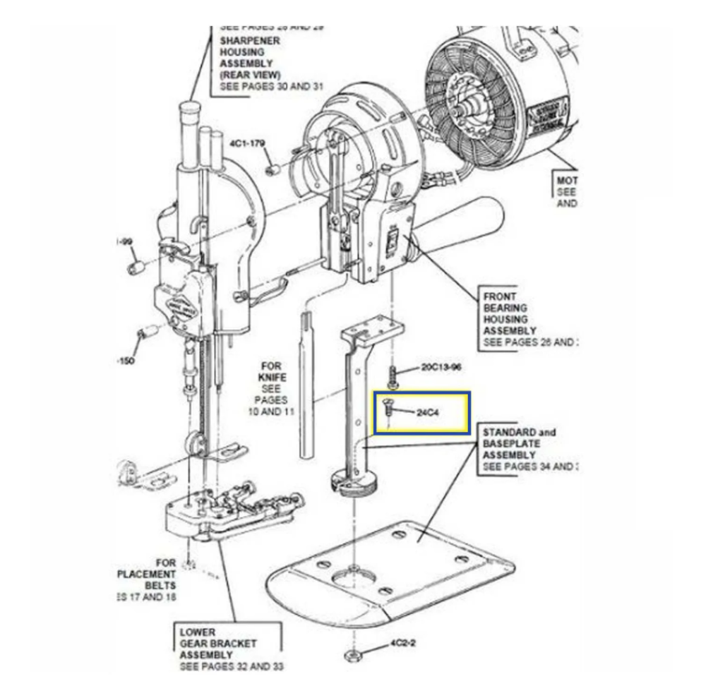 Parafuso Fixar Travar Haste Na Base da Máquina de Corte de Faca - #2