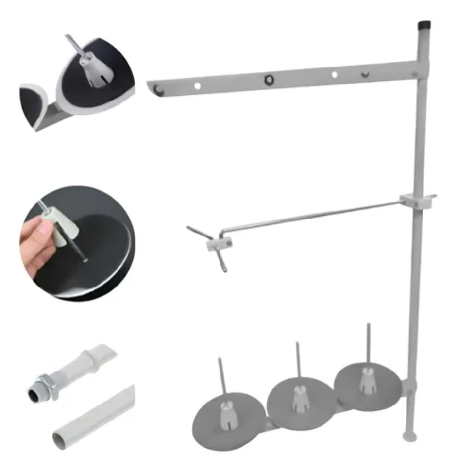 Porta Fio de 3 Cones Para Máquina Overloque Industrial - #1