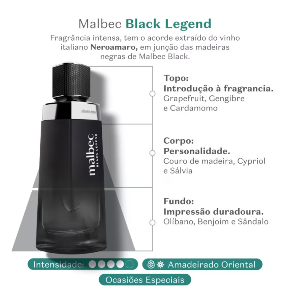 Malbec Black Legend Desodorante Colônia 100ml - LANÇAMENTO - #3