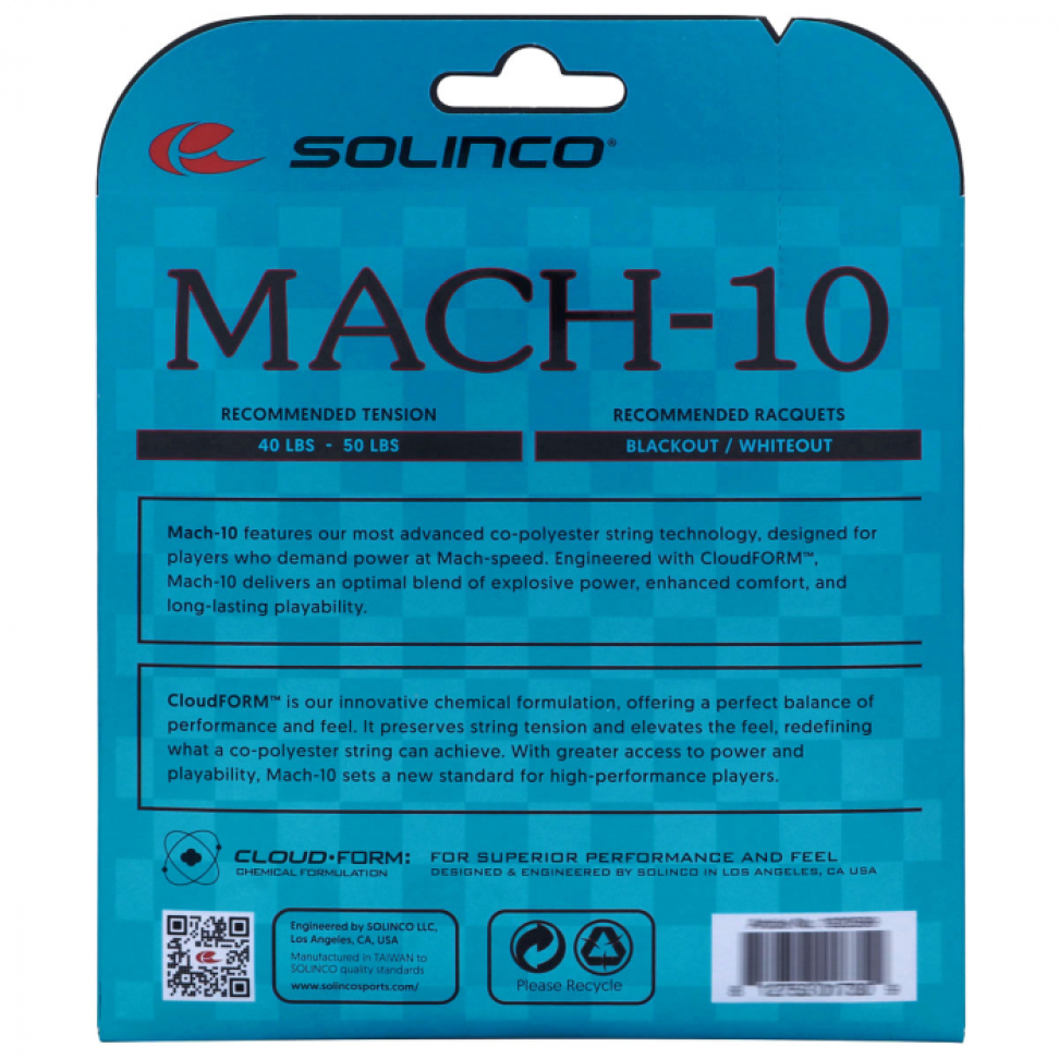 Set Solinco Mach-10 1.20mm - Azul - #2