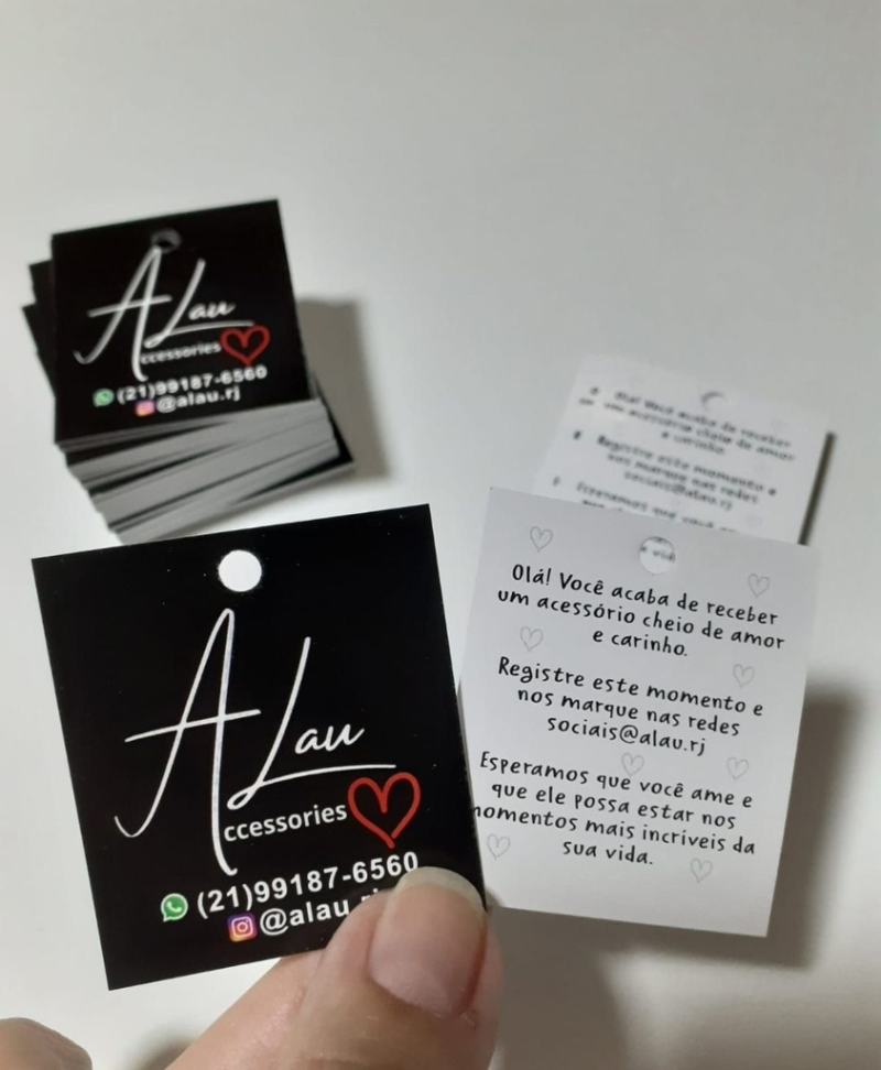 Mini Tag - 4x1 (Frente cor/ verso preto e branco) - #4