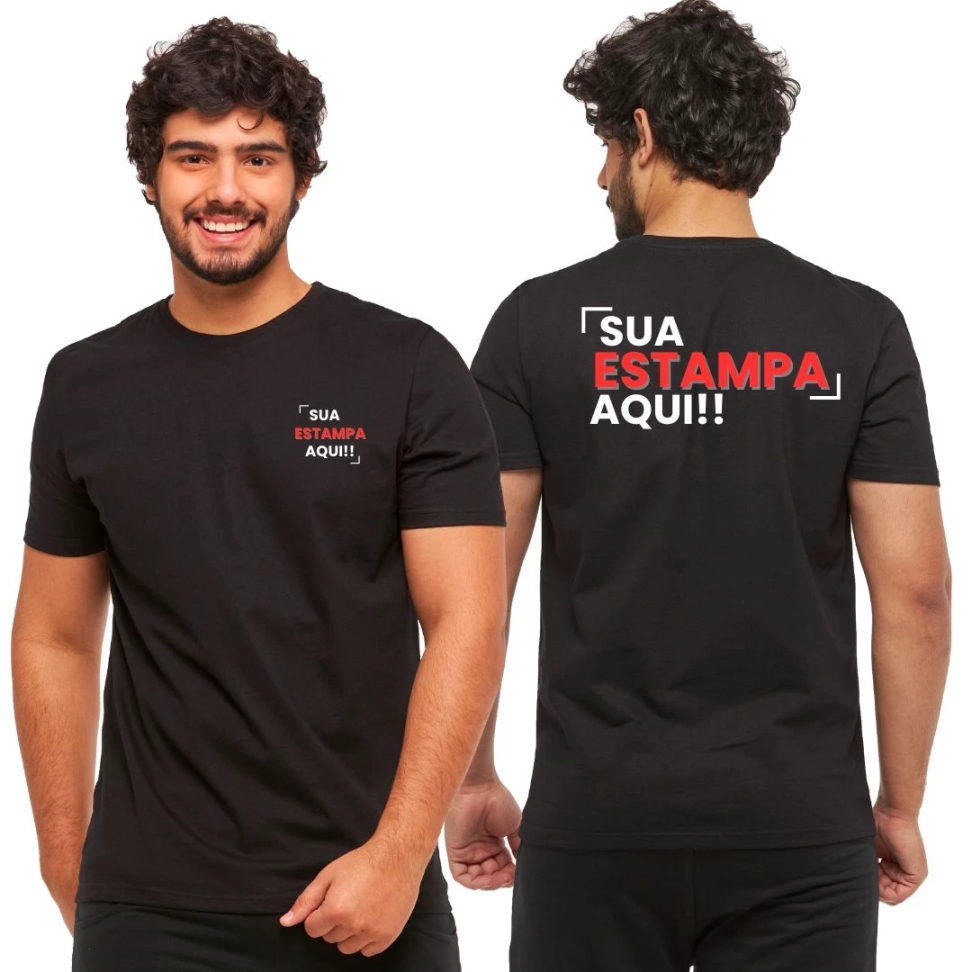 Camiseta unissex  PRETA Personalizada - #2
