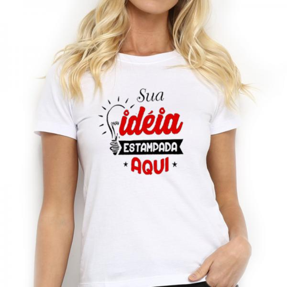 Camiseta Babylook  Branca Personalizada - #2