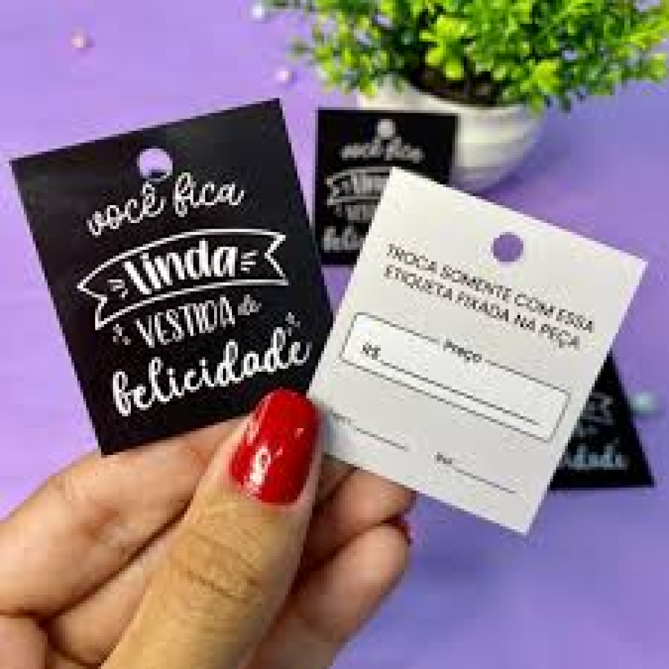 Mini Tag - 4x1 (Frente cor/ verso preto e branco) - #2