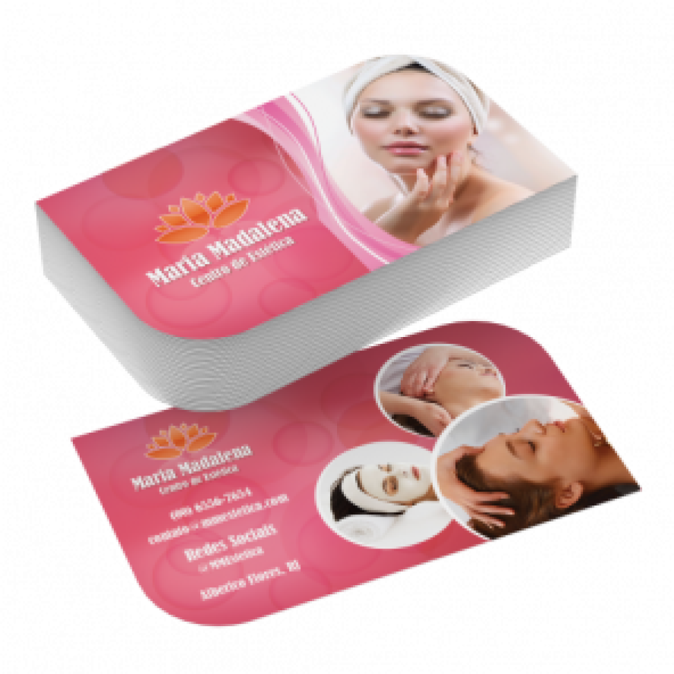 Cartão de visita - UV localizado - Cantos arredondando - couche 300g - 4x0 (só frente) - #2