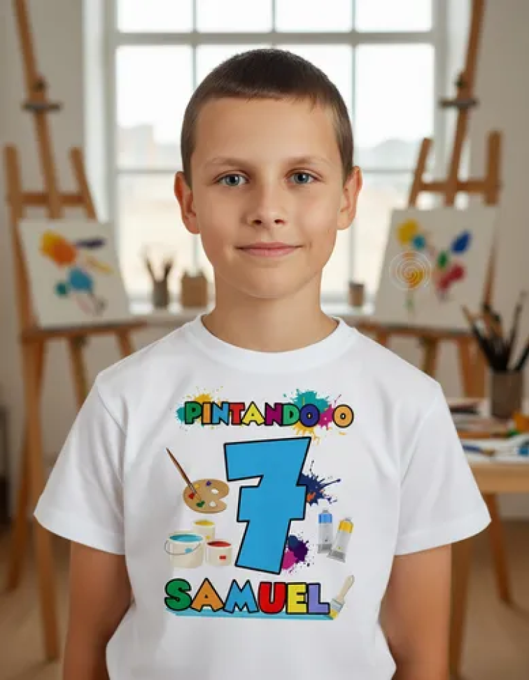 Camiseta Infantil  Branca Personalizada - #5