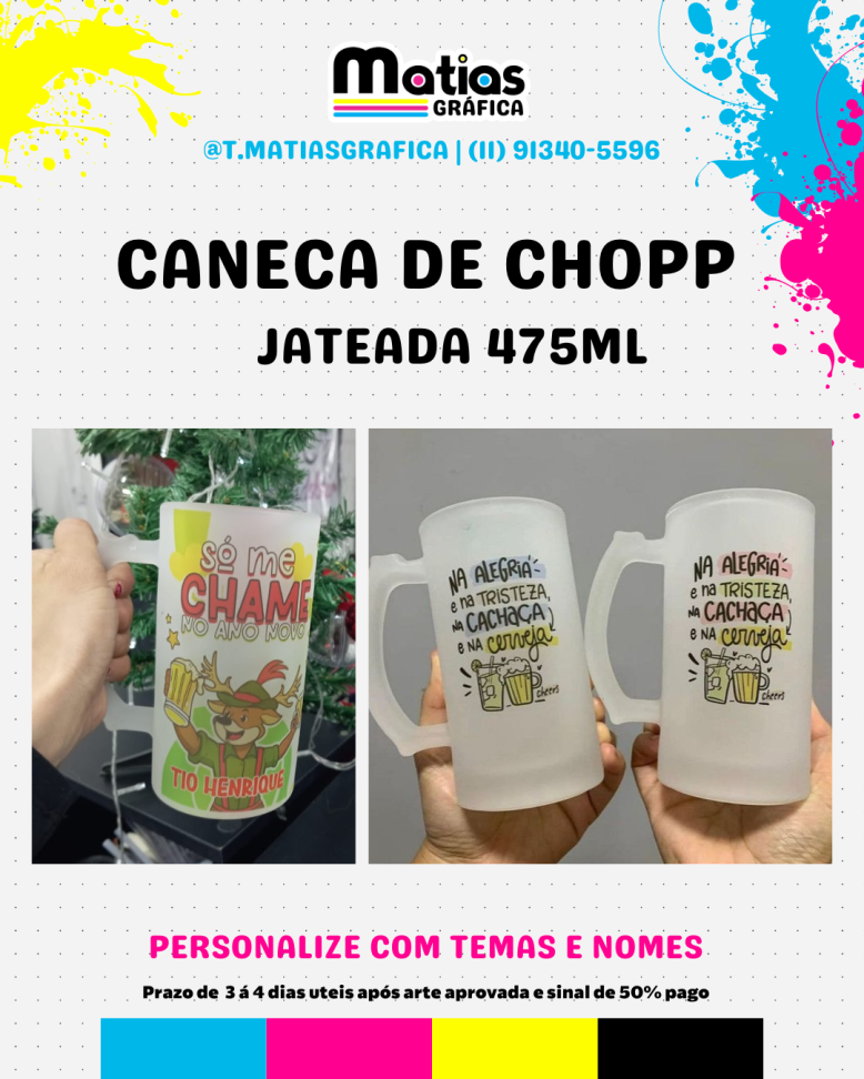 Caneca de Chopp Jateada 475ml - #3