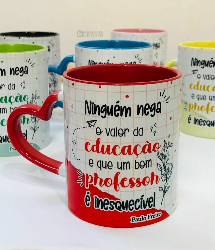 Caneca Alça coração e interior colorido - #4
