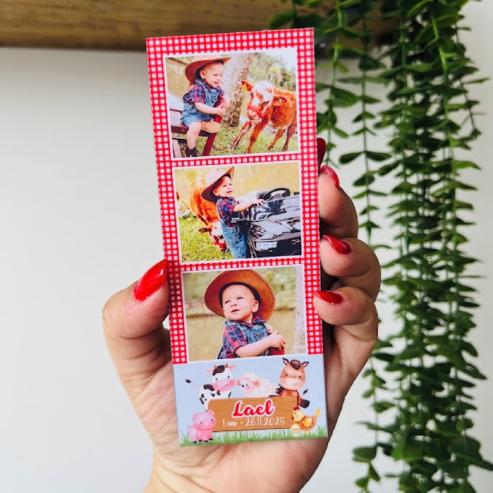 Tirinha de Polaroids personalizada 14x6,5 - #2