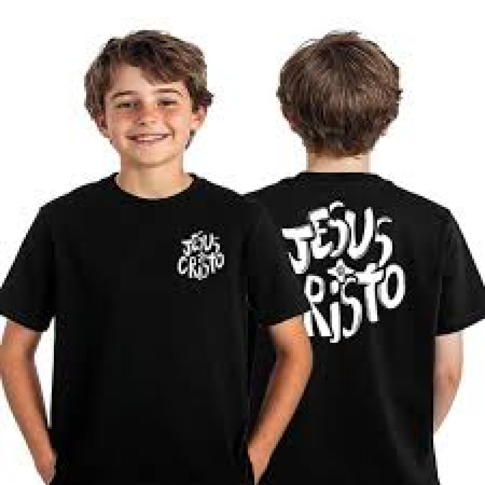 Camiseta Infantil  PRETA Personalizada - #2