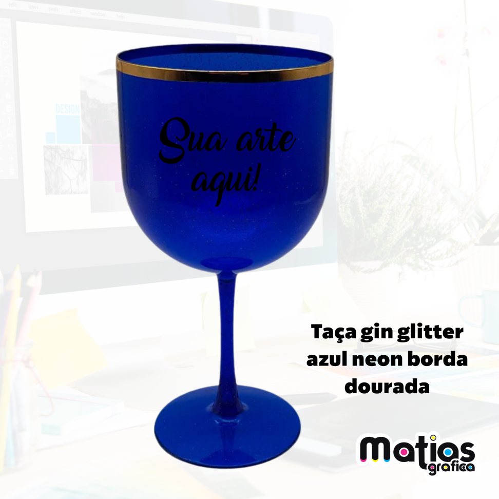 Taça Gin C/ Borda ouro - #4